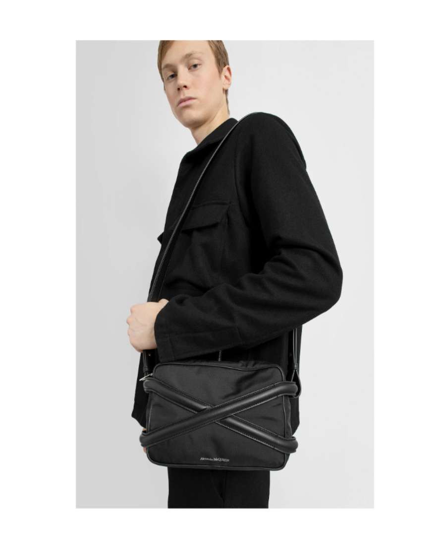 Alexander Mcqueen Alexander Mc Queen Harness Nylon Camera Bag In Black