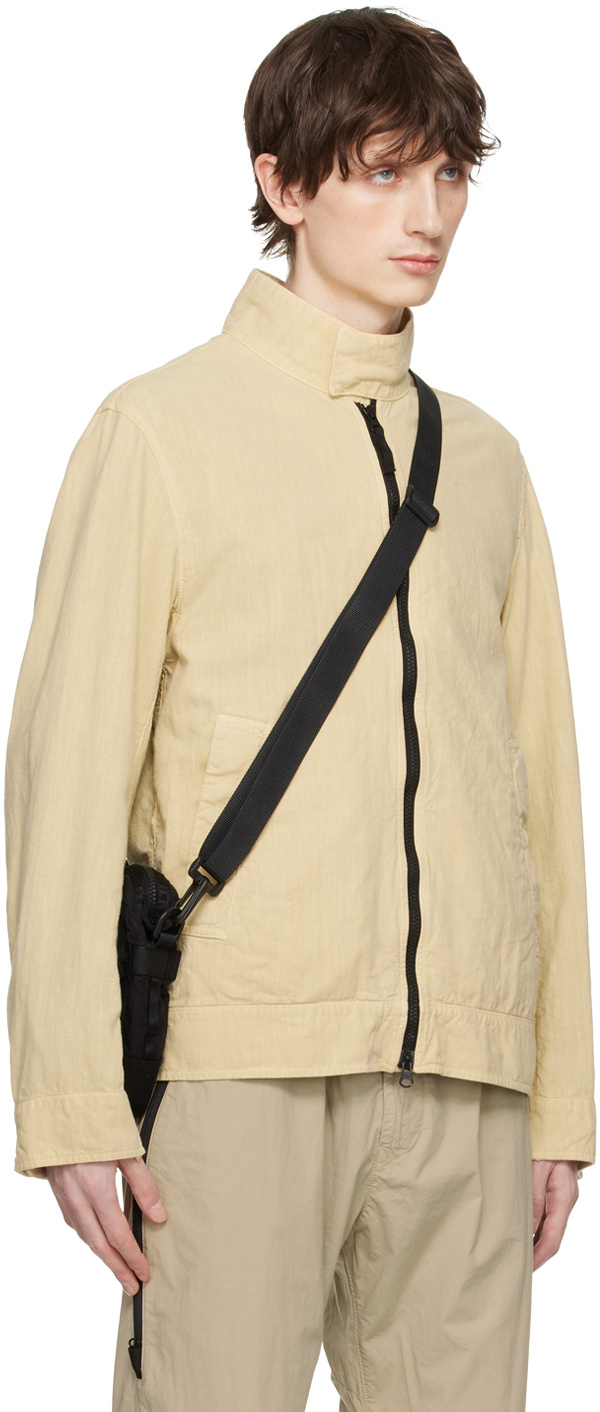 Stone Island Beige Patch Jacket In Nude