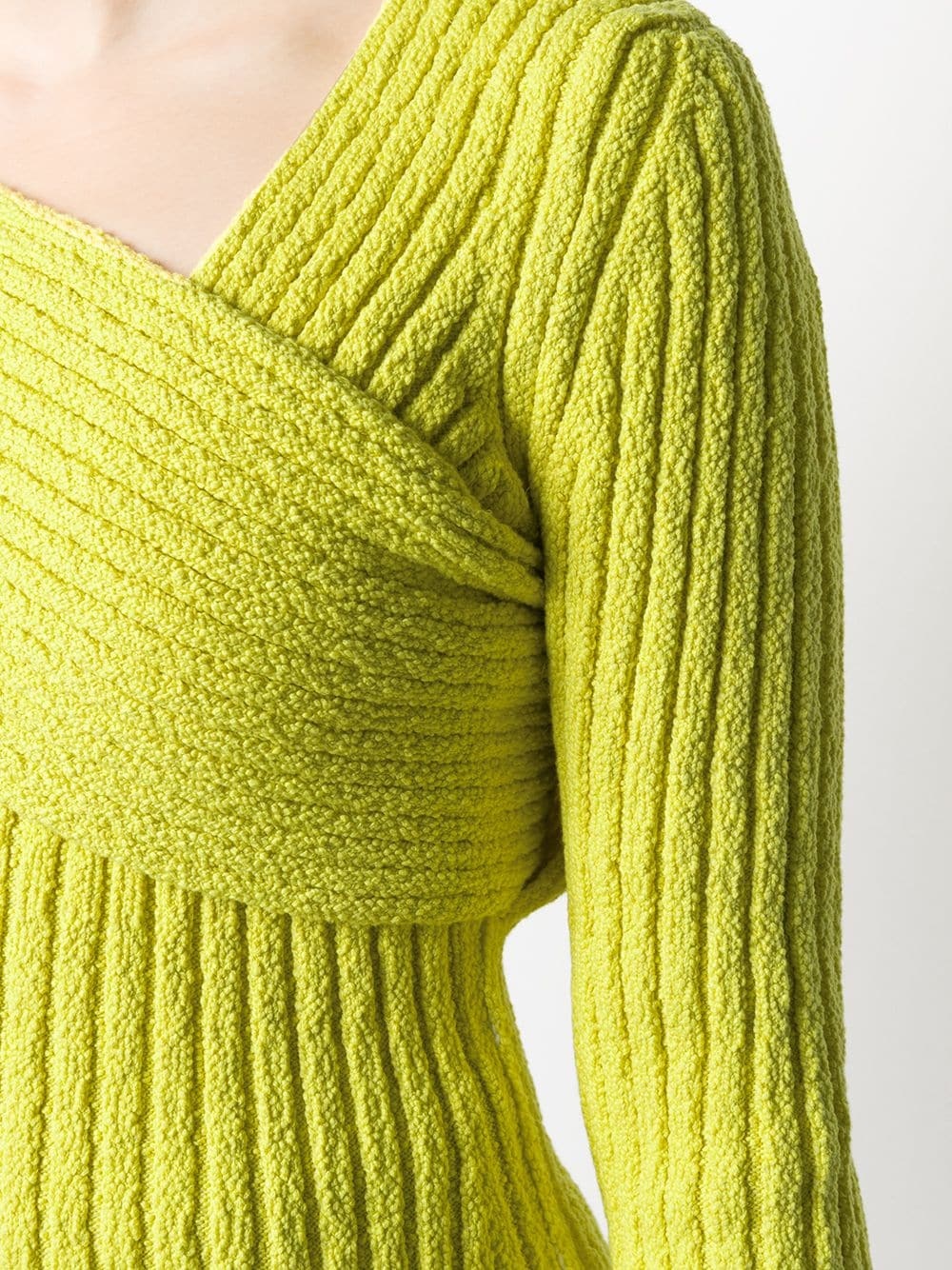 Bottega Veneta Interwoven Ribbed Jumper In Yellow