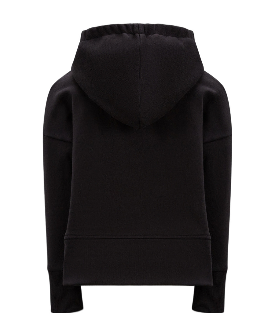 Moncler Kids Applique-logo Hoodie In Black