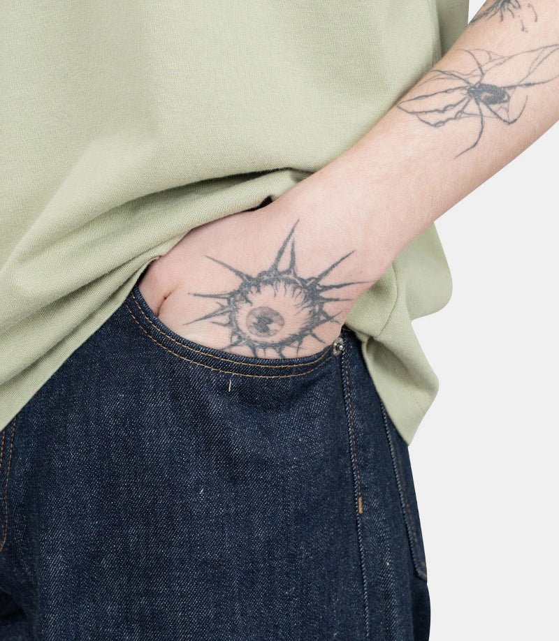 Sunflower Belt Loop Denim Trousers In Blue