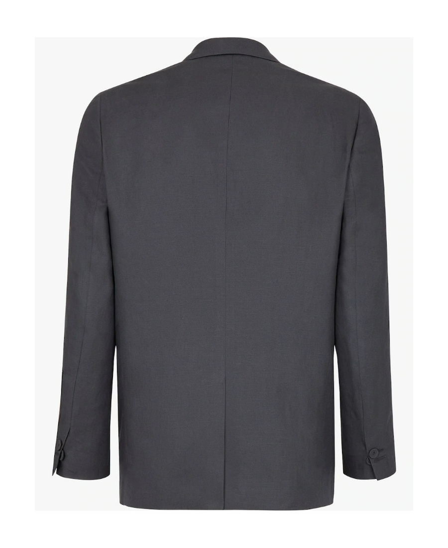 Fendi Slanted Pocket Single-breasted Blazer In Blue