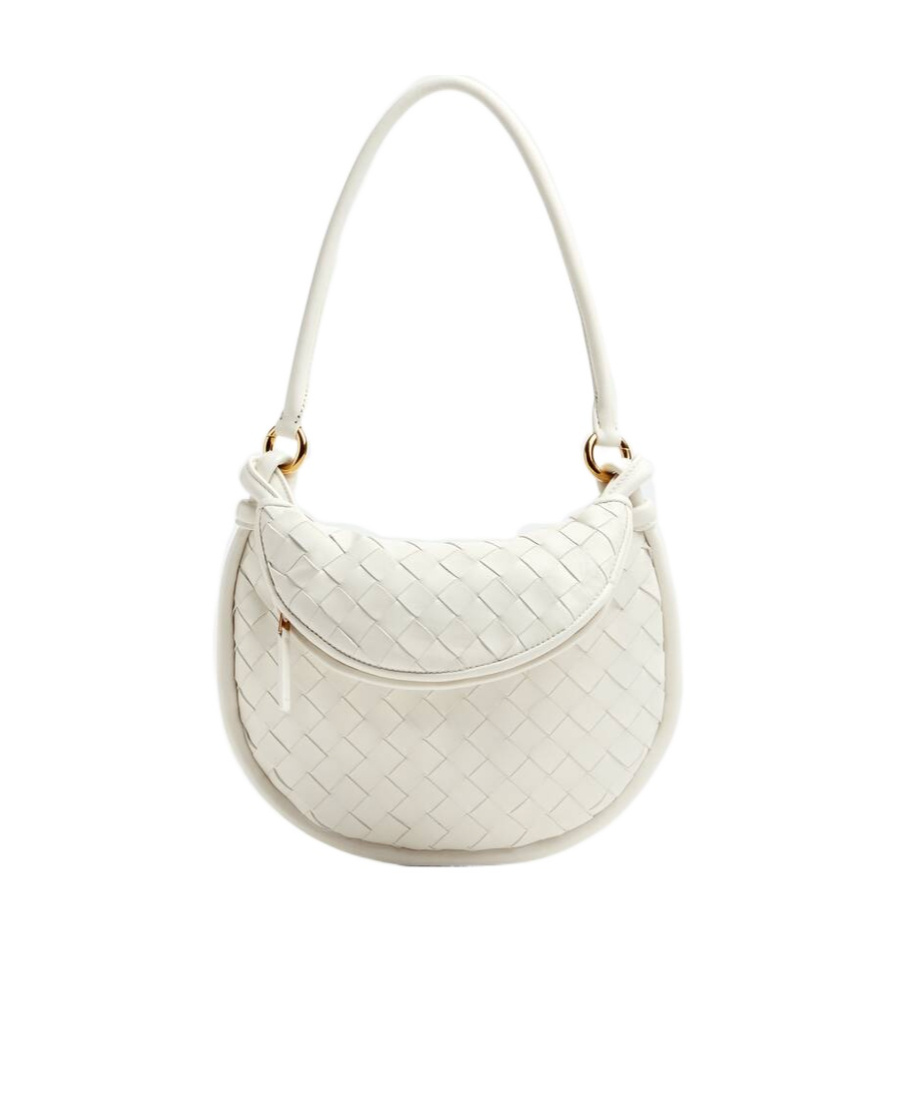 Shop Bottega Veneta Small Gemelli Shoulder Bag In White