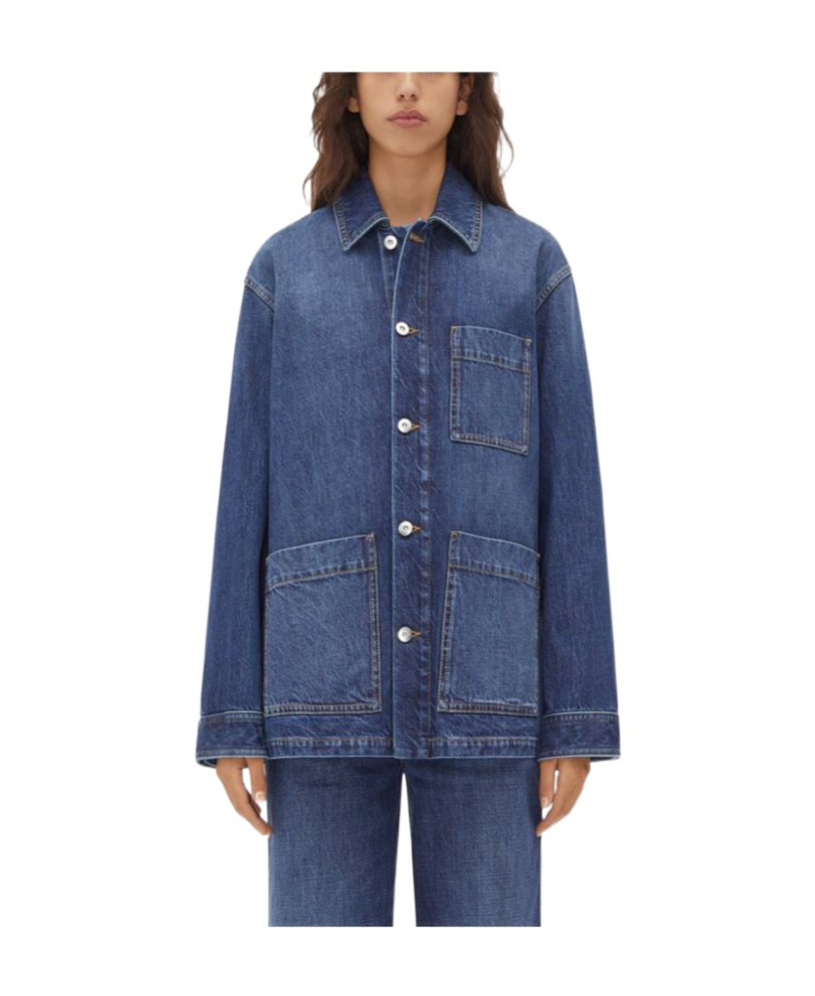 Bottega Veneta Classic-collar Denim Jacket In Blue