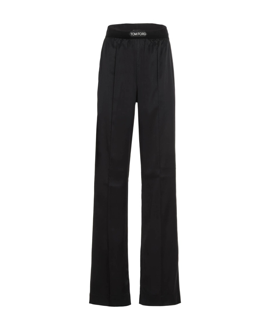 TOM FORD HIGH-WAISTED STRAIGHT-LEG SILK TROUSERS