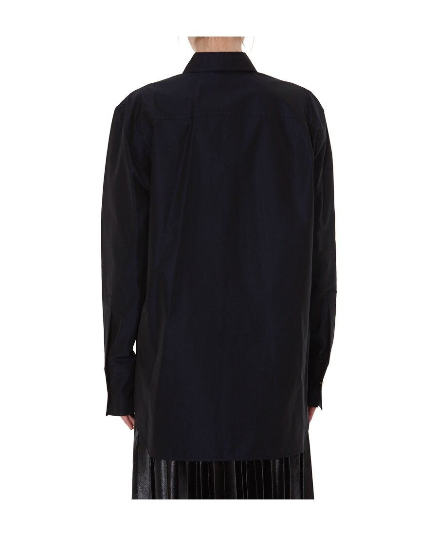 Givenchy Logo Button Shirt In Black