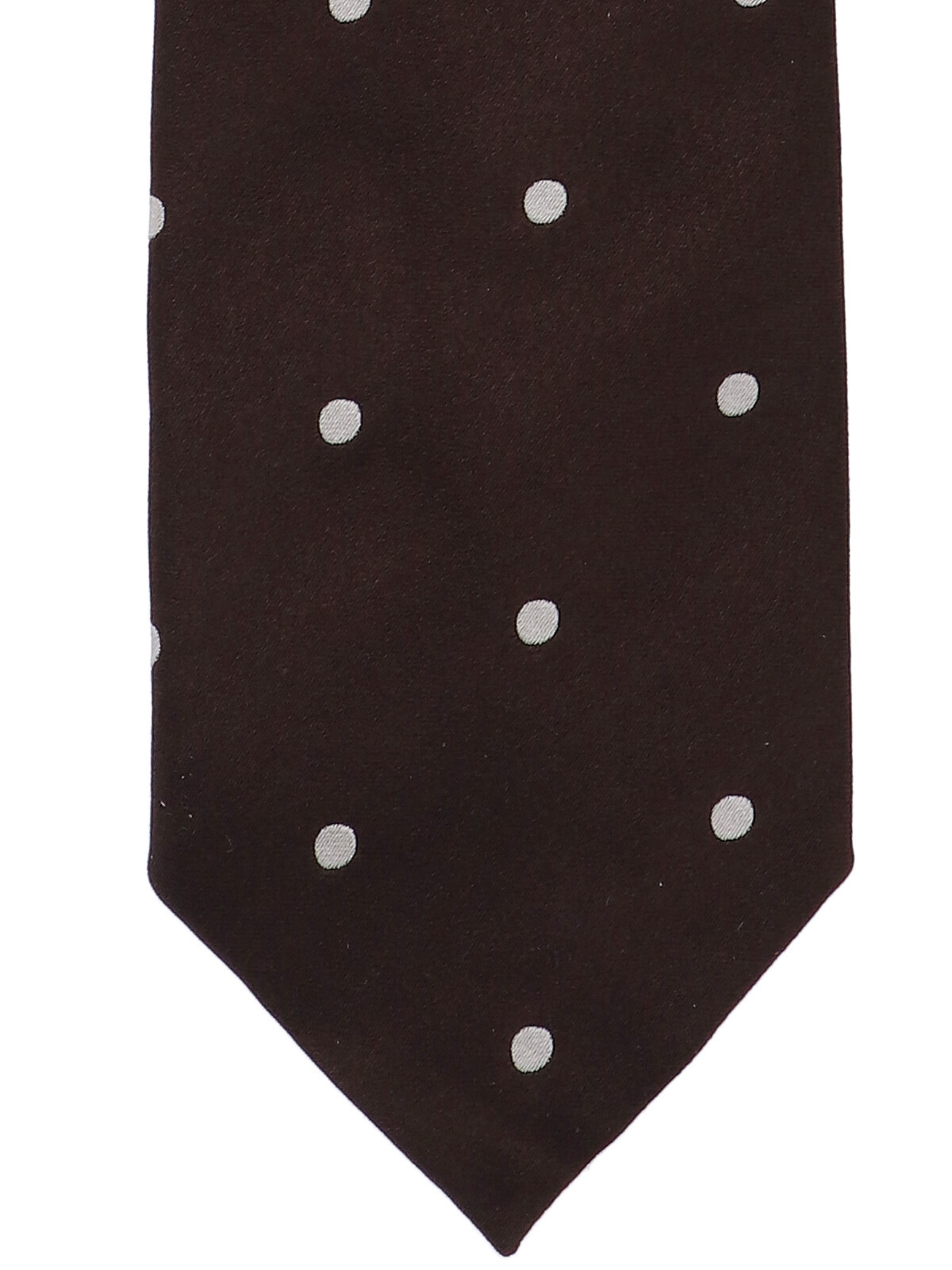 Tom Ford Slim Polka Dot Ties With Pointed Tip In Black