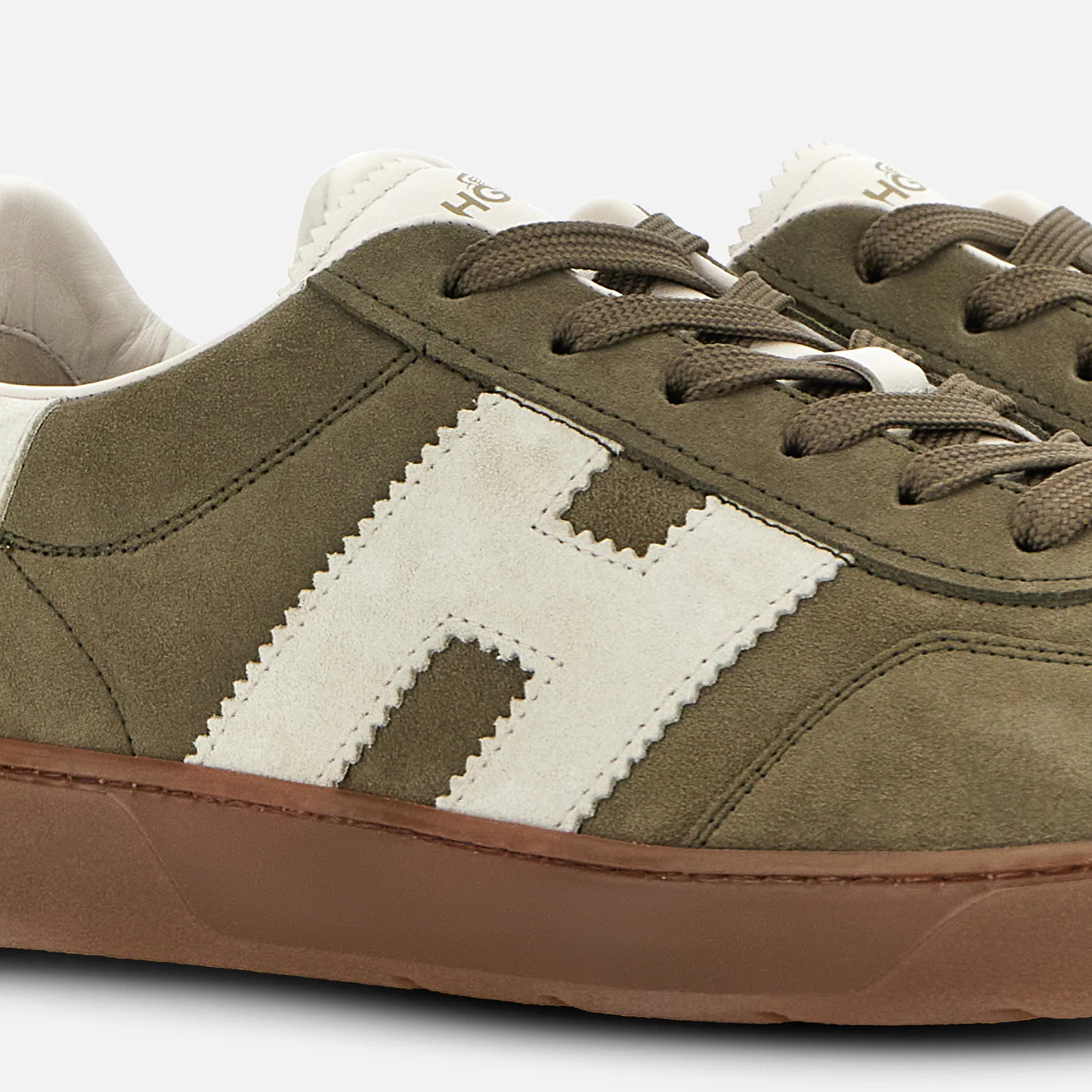 Hogan Round Toe Suede Low Top Sneakers