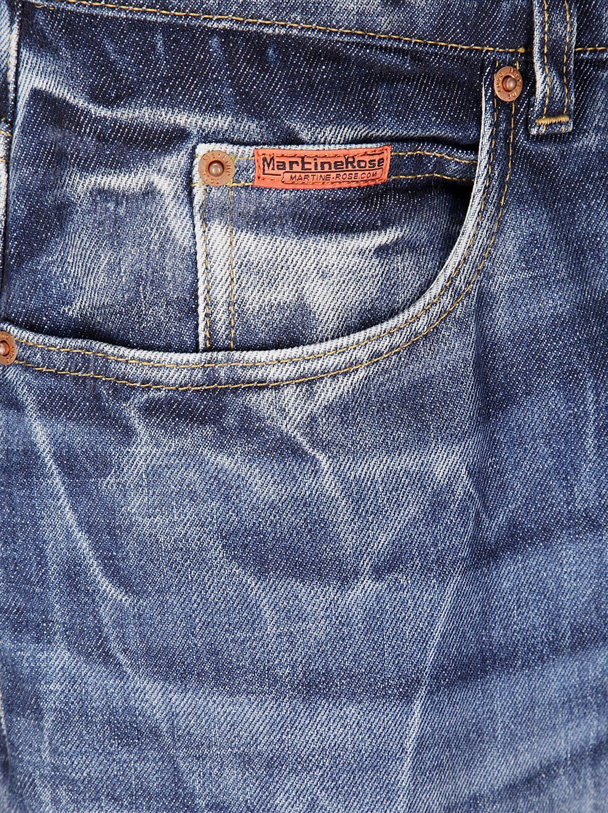 Martine Rose Zip Jean Short In Gray