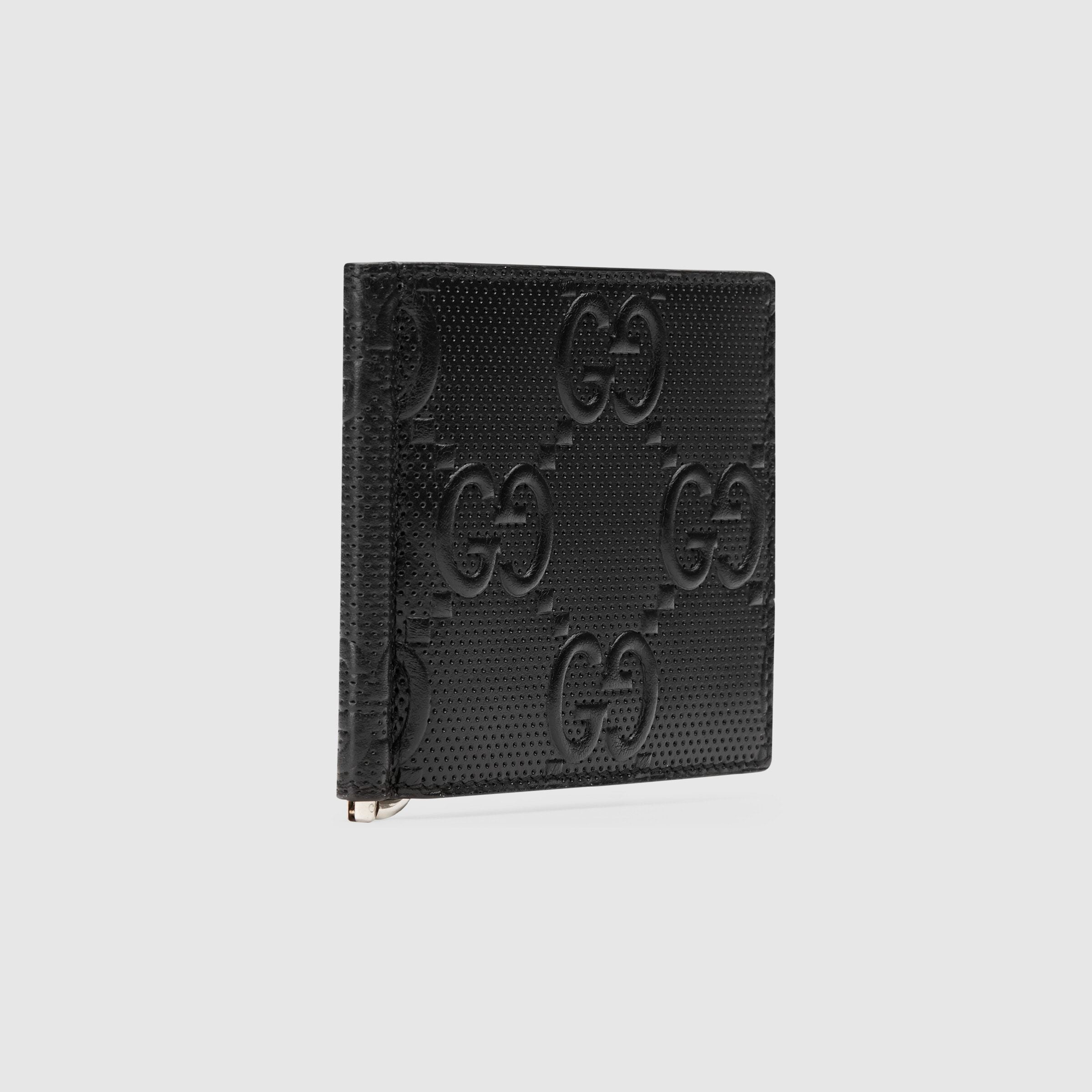 Gucci Gg Embossed Cardholder In Black