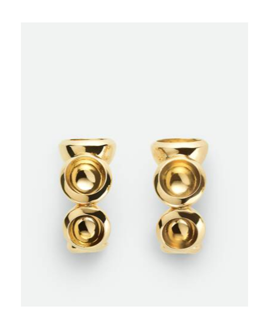 Bottega Veneta Push-back Earring In Yellow