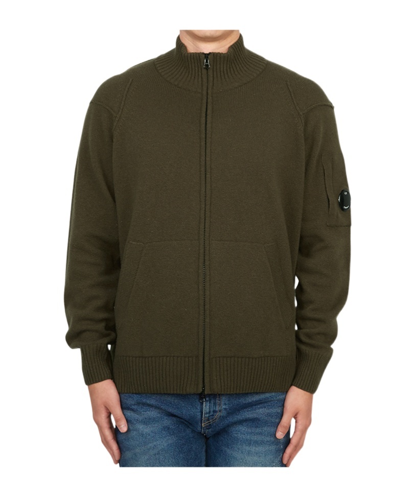 C.p. Company Long-sleeved Sweater In Green
