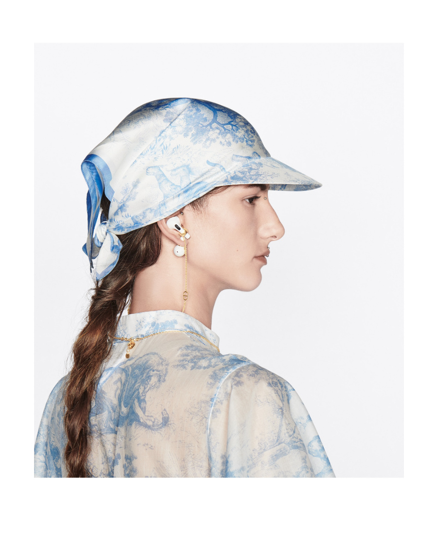 Dior Toile De Jouy Sauvage Hat In White