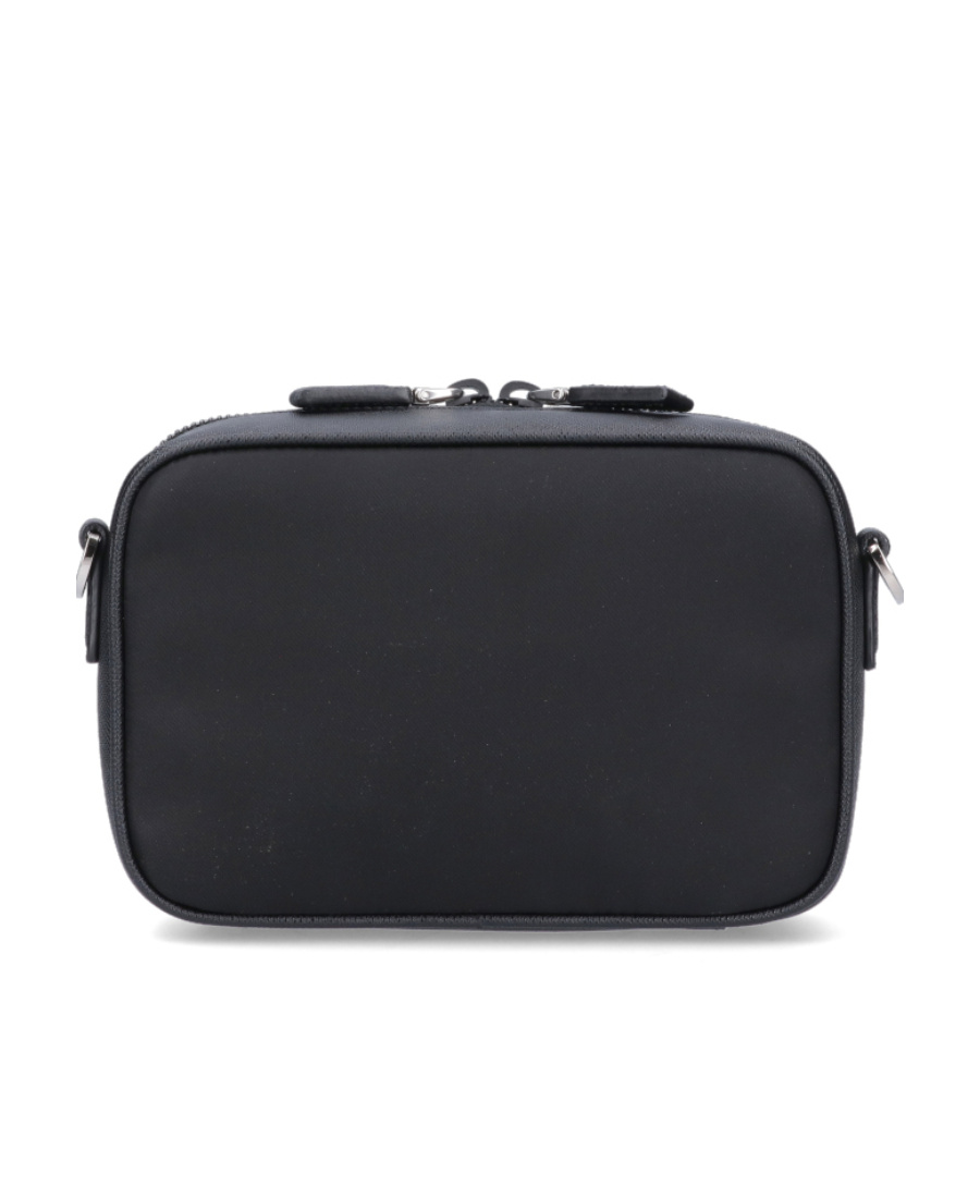 Prada Brique Re-nylon And Saffiano Leather Bag In Black