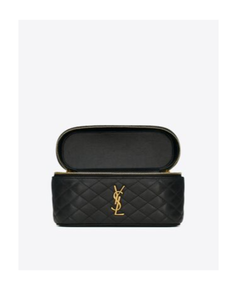 Saint Laurent Gaby Logo Shoulder Bag In Black
