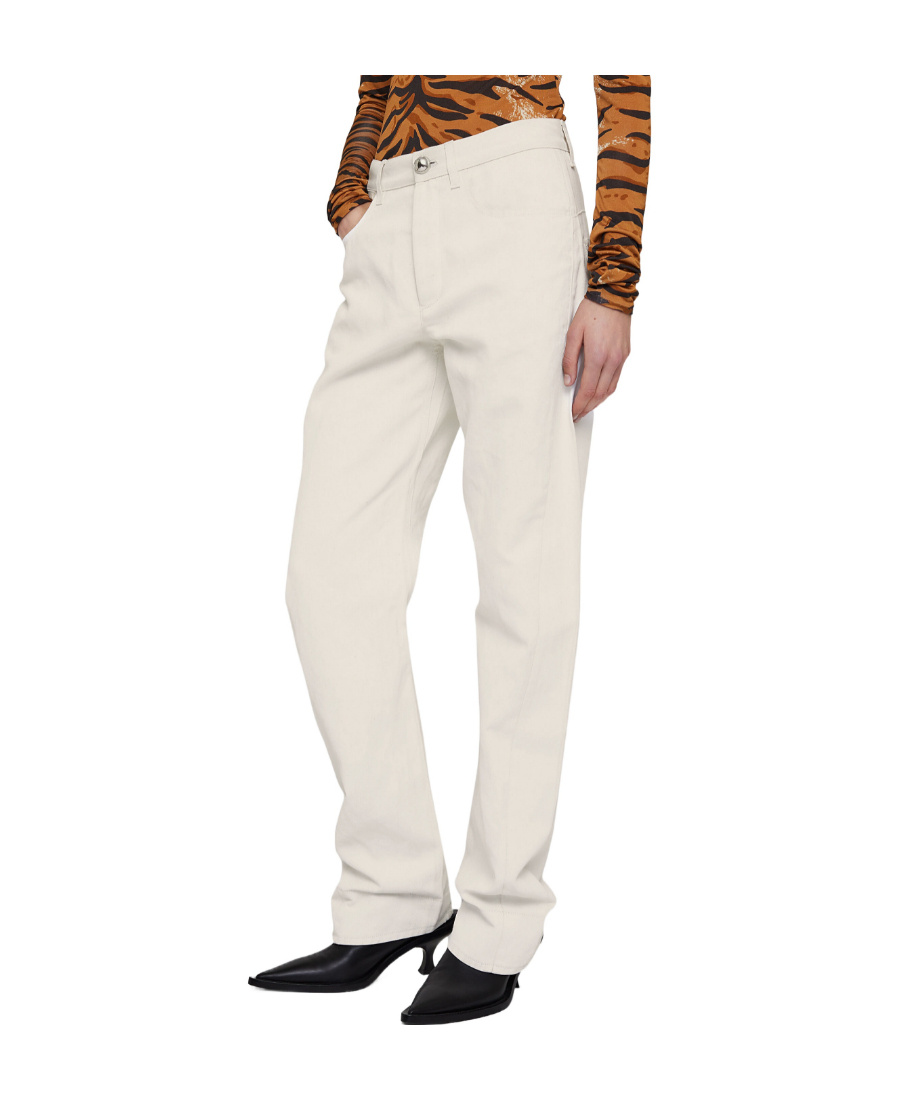 Jil Sander High-waisted Tapered Jeans In White