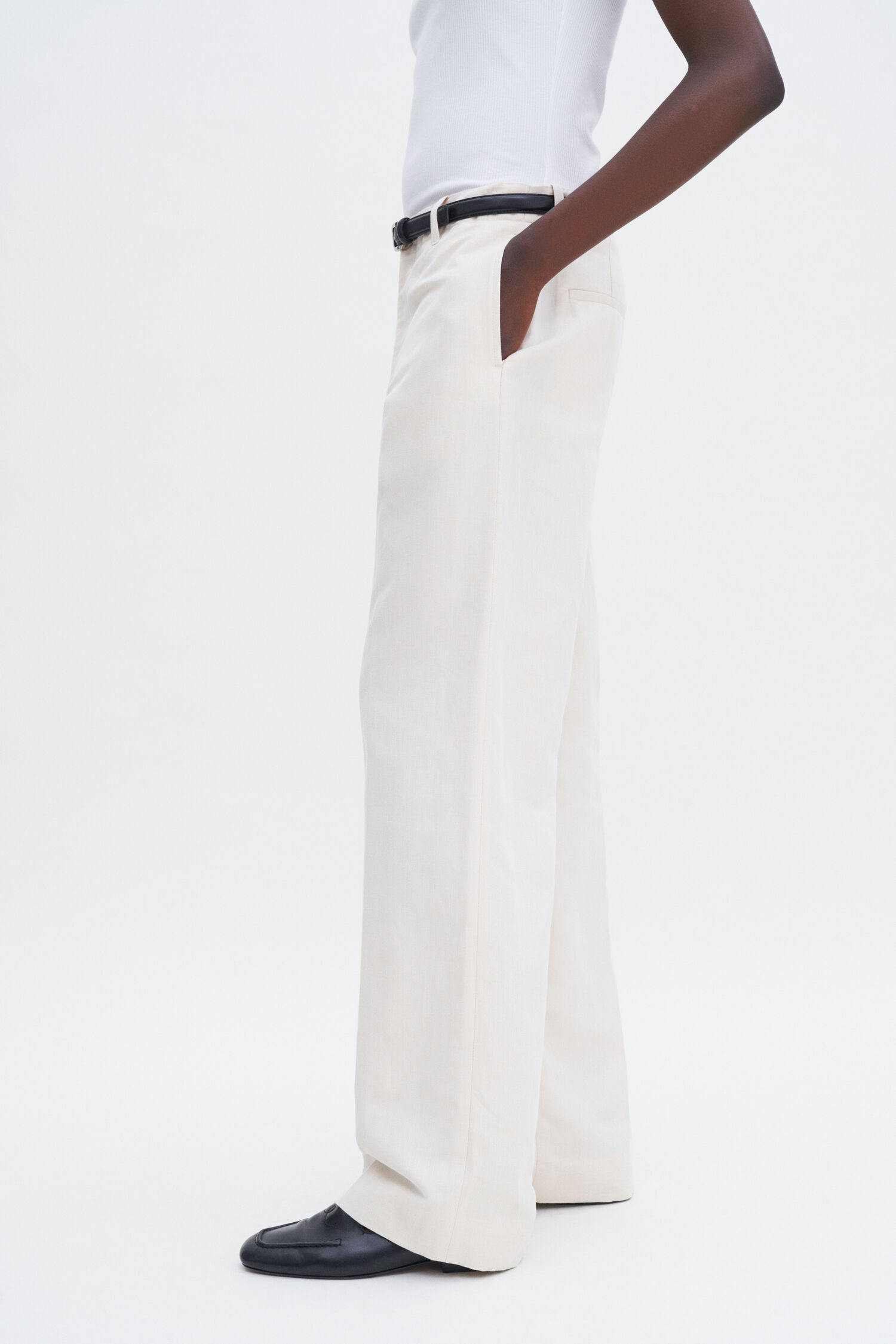Filippa K Tailored Cotton Trousers In White