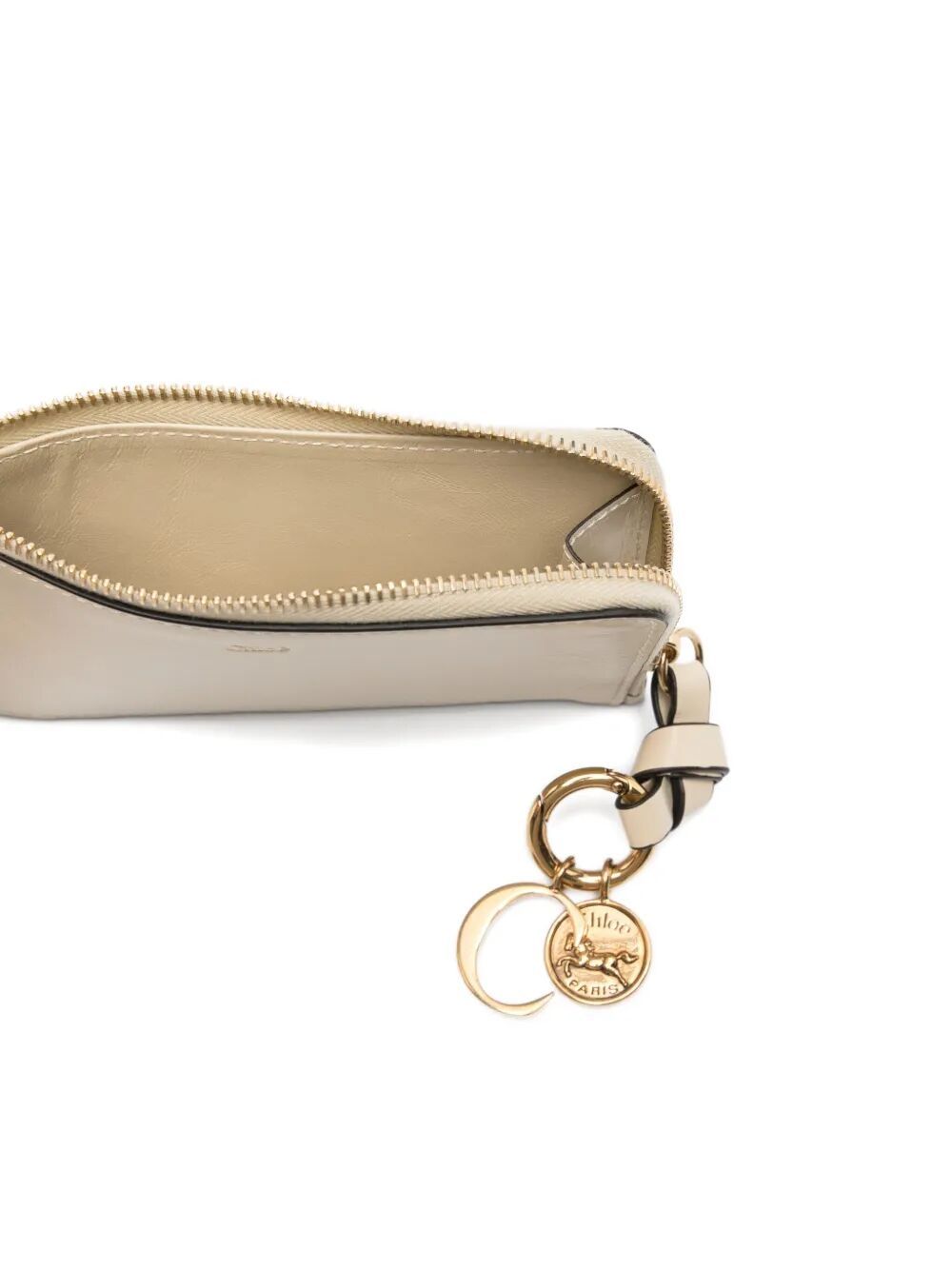 Chloé Alphabet-charm Wallet In Brown
