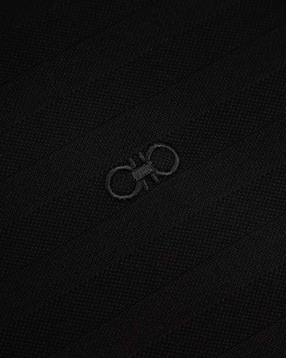 Ferragamo Logo Embroidered Short-sleeved Polo Shirt In Black