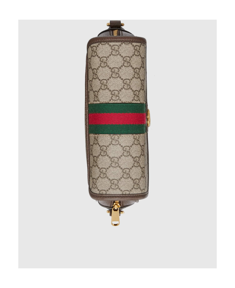 Gucci Ophidia Gg Supreme Fabric Shoulder Bag In Brown