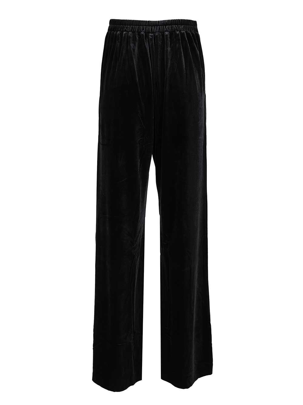 Amazuìn Gal Velvet Trousers Black In Black