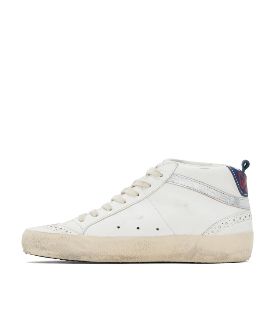 Golden Goose Mid Star High-top Casual Shoes In White