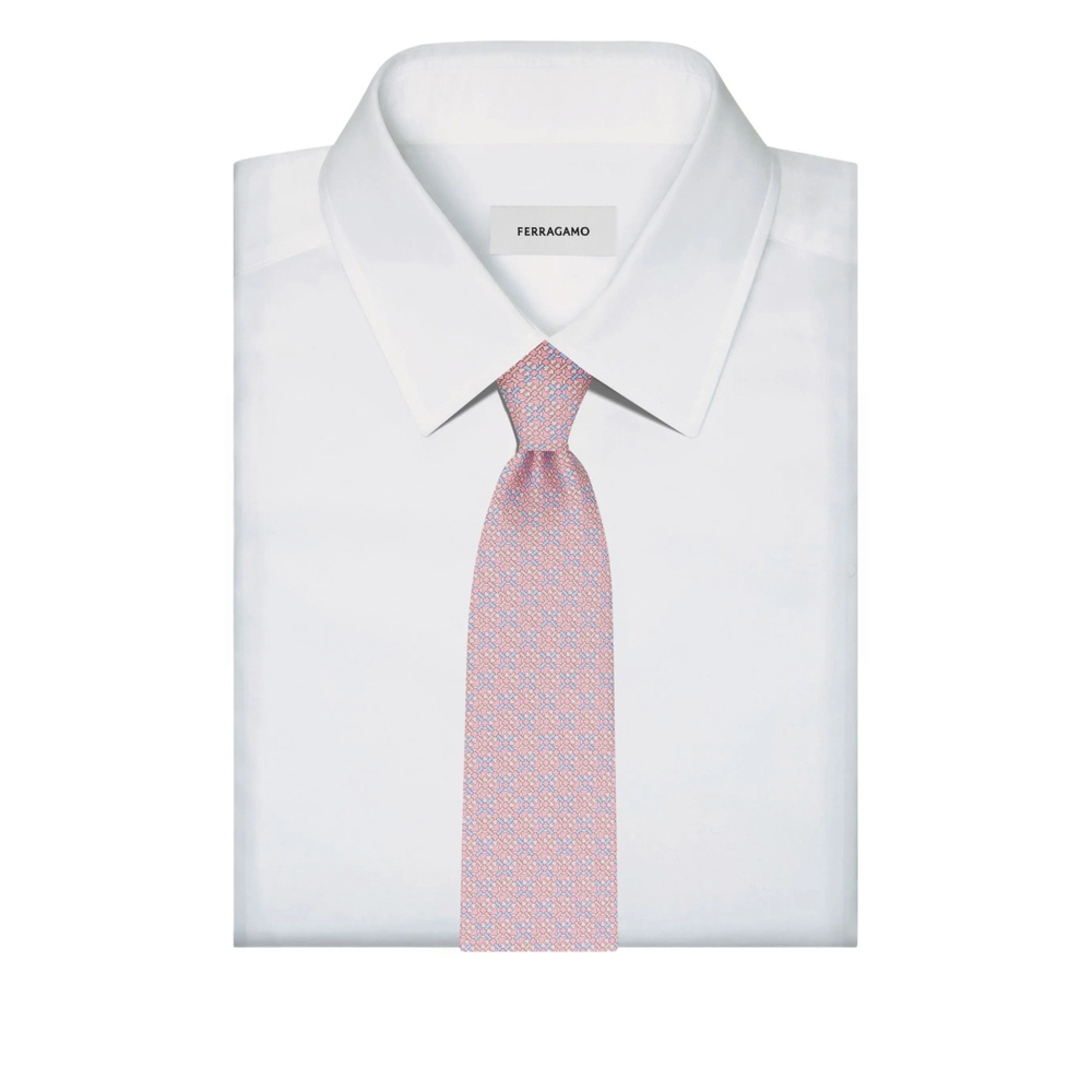 Ferragamo Geometric-pattern Silk Tie