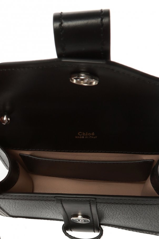 Chloé Mini Aby Chain Shoulder Bag In Black