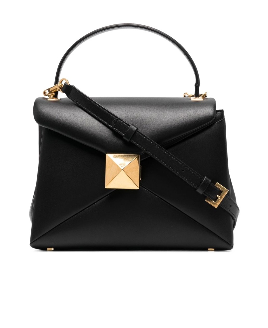 Valentino One Stud Crossbody Bag In Black