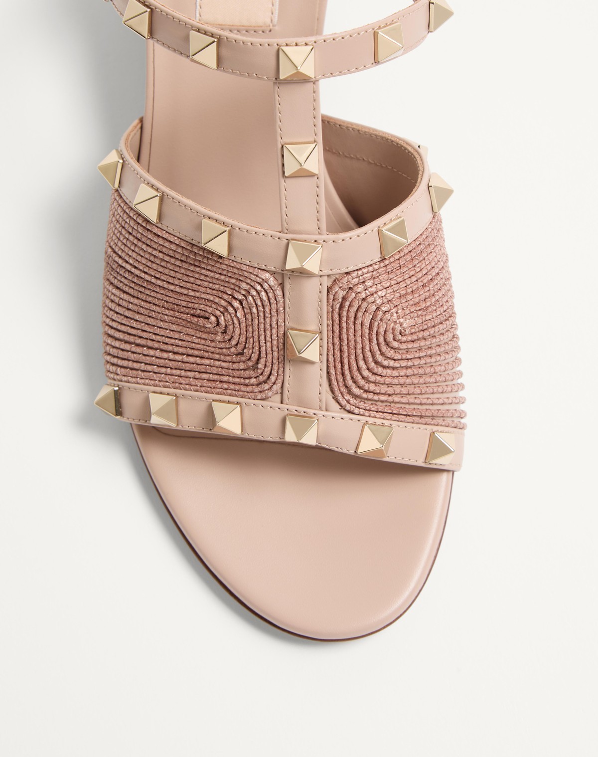 Valentino Round-headed High-heeled Sandals In Nude