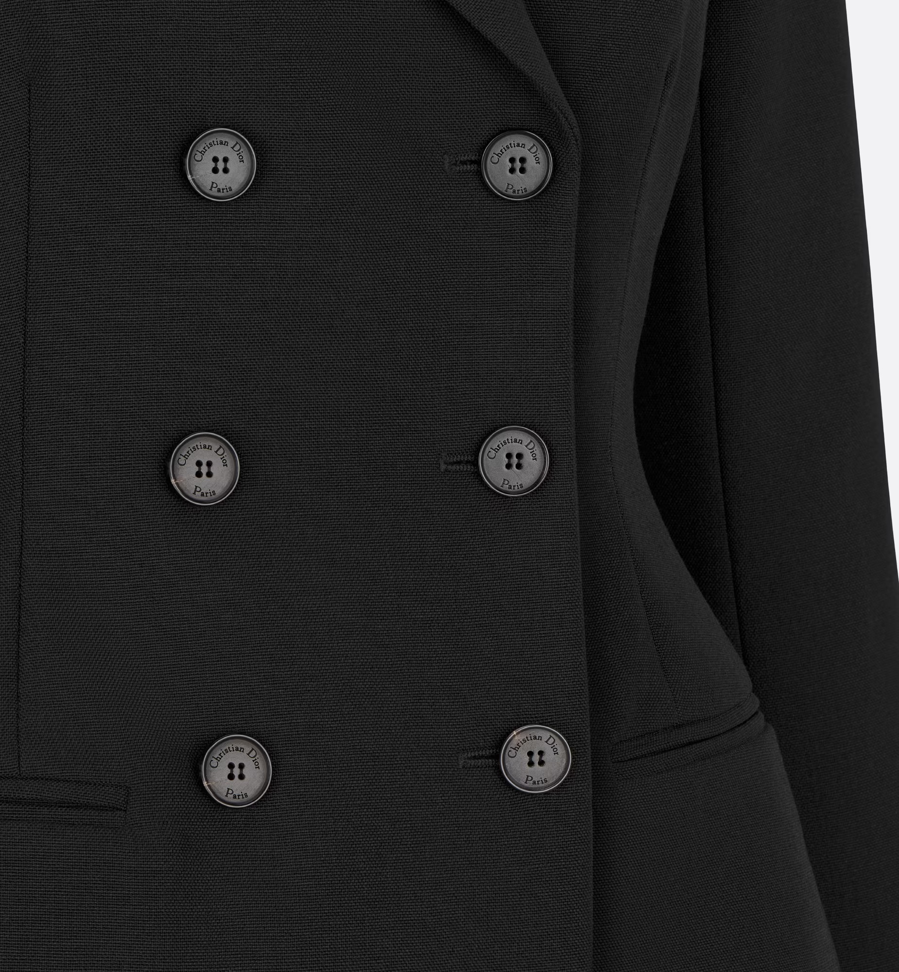 Dior Double-breasted Blazer In Black