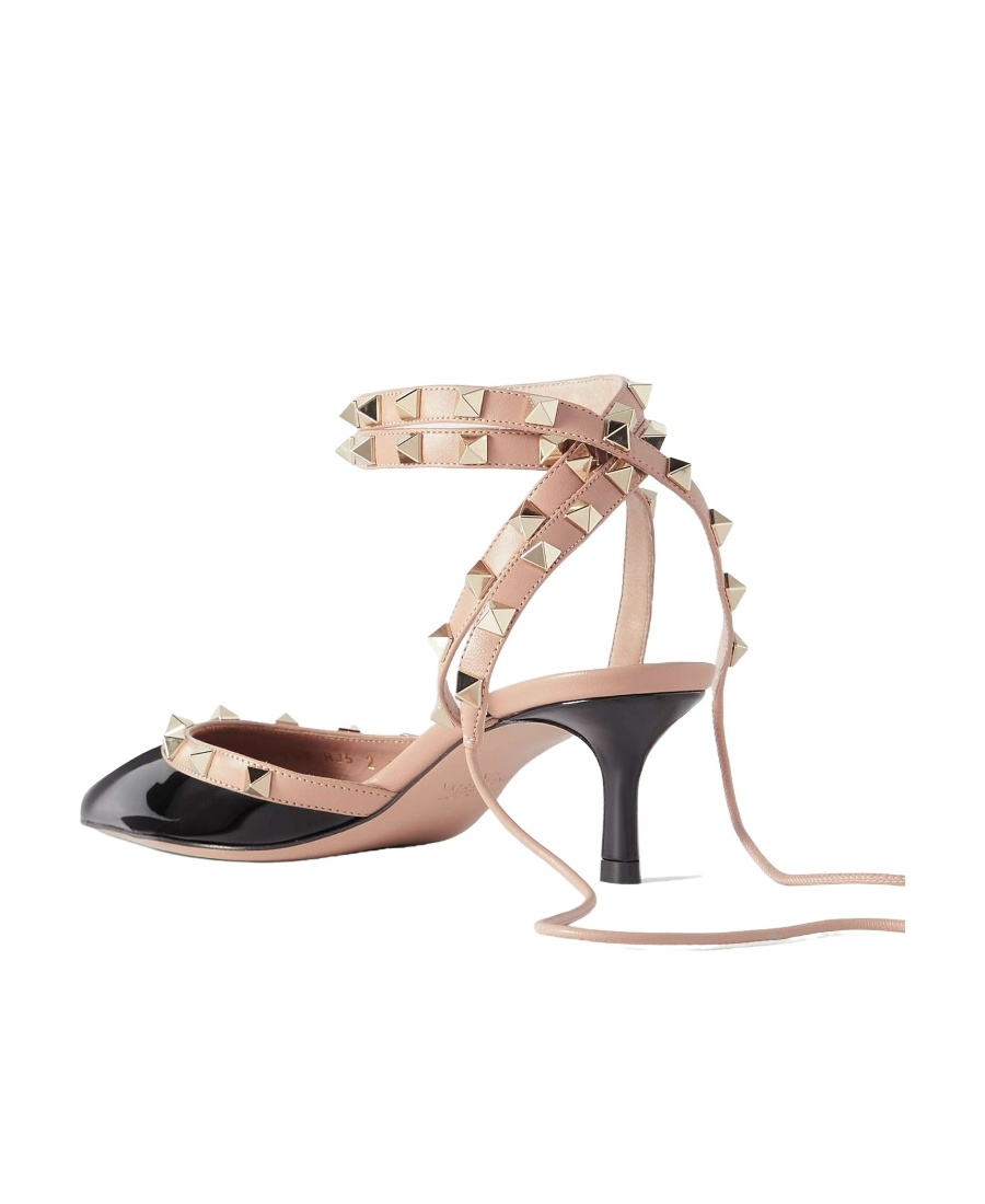 Valentino Rockstud 50 Patent-leather Pumps In Nude