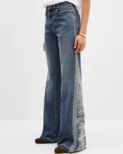 Bash Wide-leg Jeans In Blue