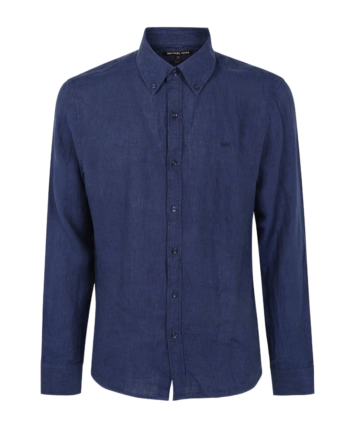 Michael Kors Tailored Shirt With Long Sleeves And Button-down Collar In Blue