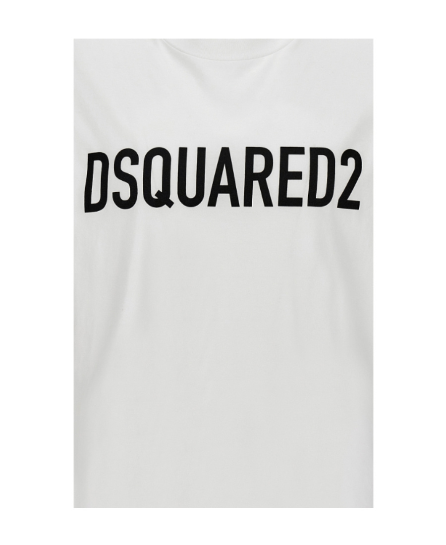 Shop Dsquared2 Logo-print Cotton T-shirt In White