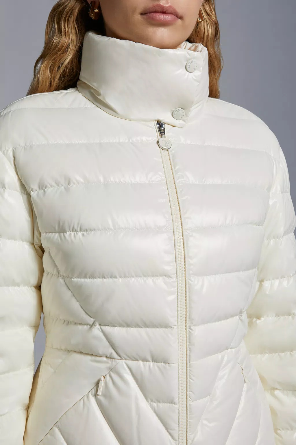 Moncler Abante Quilted Puffer Jacket In White