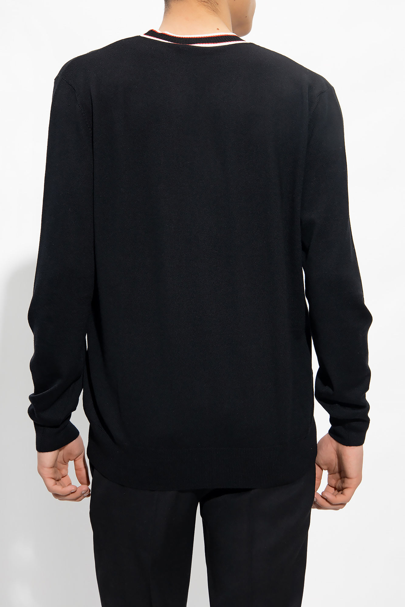 Alexander Mcqueen Alexander Mc Queen Black Wool Cardigan In Black