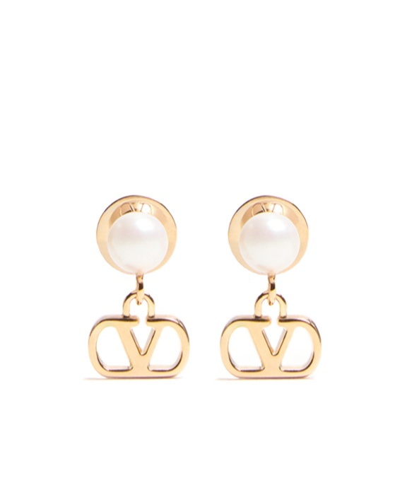 Valentino Vlogo Earrings In Yellow