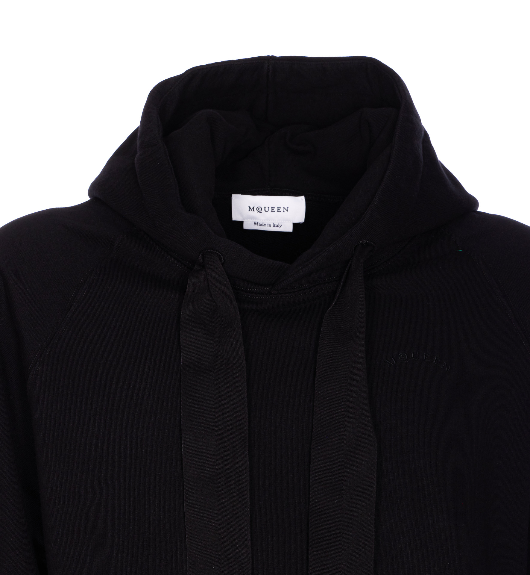 Alexander Mcqueen Hoodie With Drawstring Hood And Kangaroo Pocket In Black