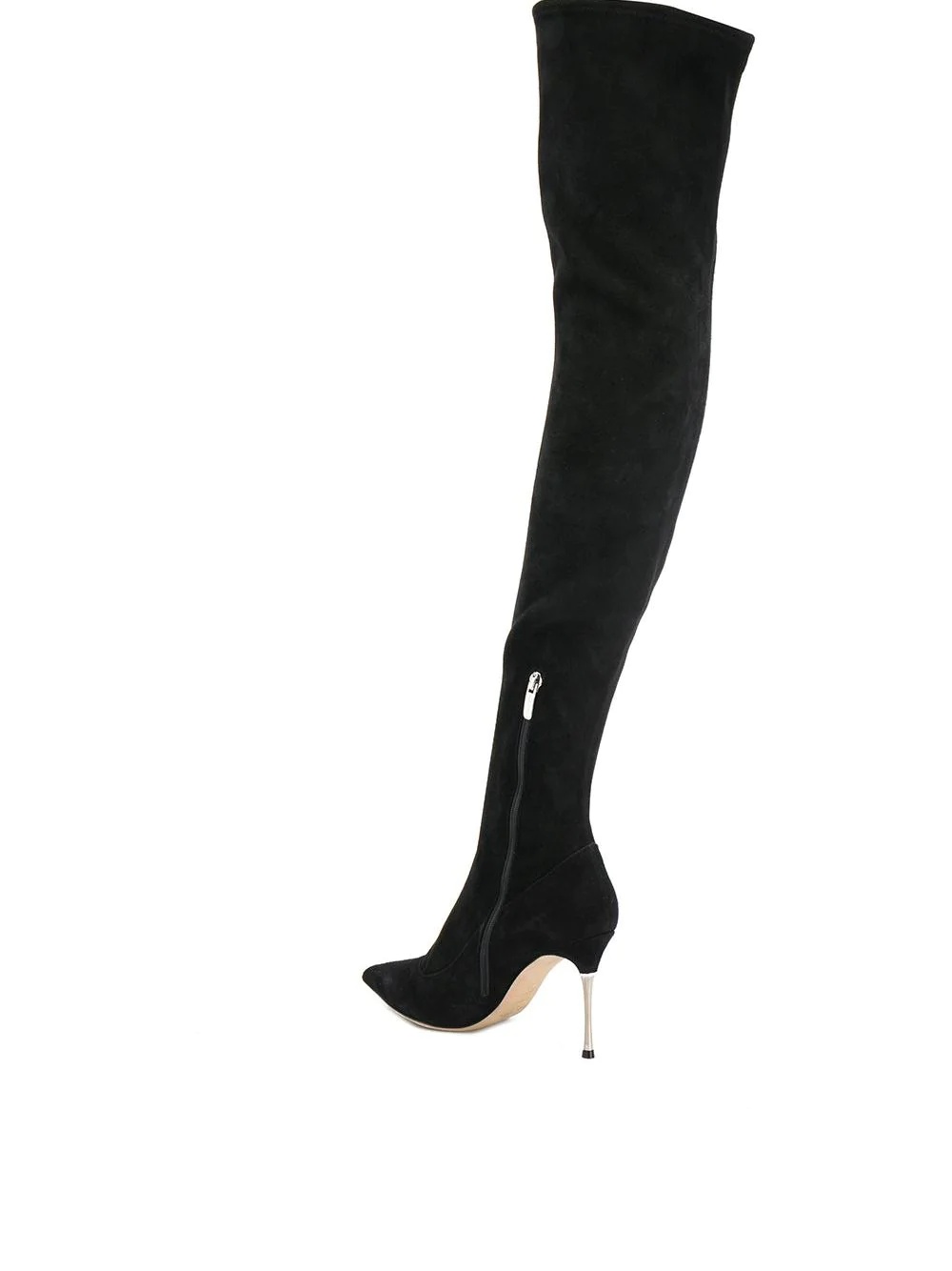 Sergio Rossi Godiva Knee Boots In Black