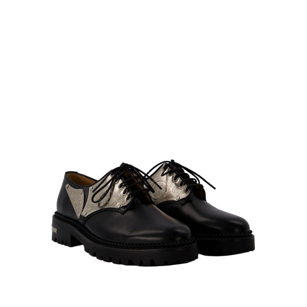 Toga Laced Derby Shoes In Black