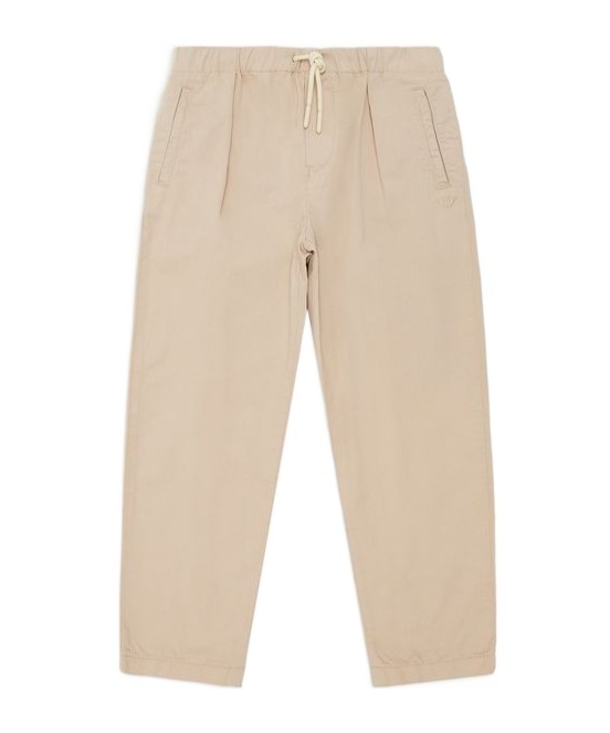 Emporio Armani Logo Tapered Trousers In Nude