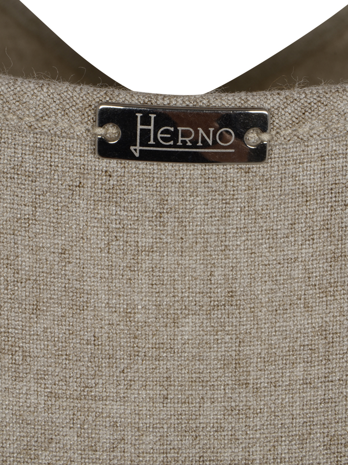 Herno V-neck Top With Side Tie In Gray
