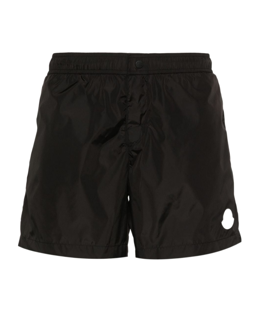 Shop Moncler Logo-patch Swim Shorts In Black