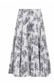 Dior Pleated Mid-length Skirt In Gray