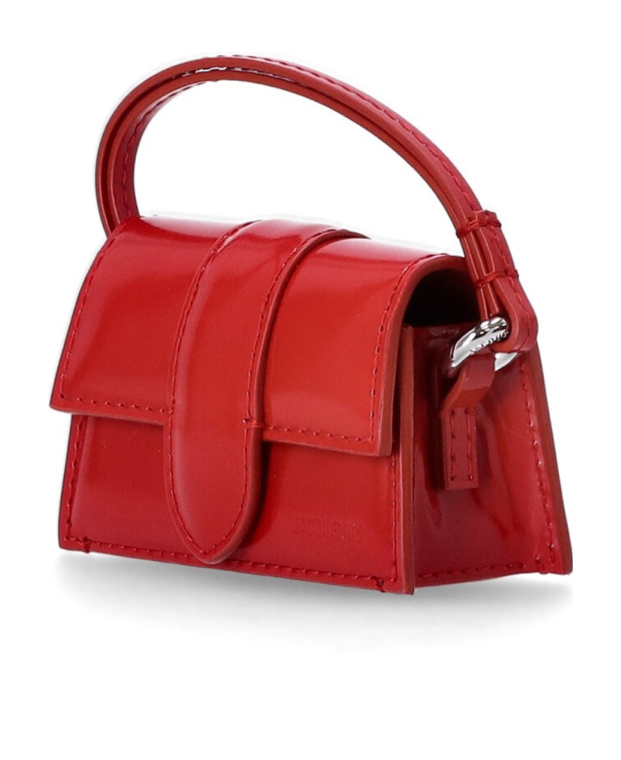 Jacquemus Red Le Porte Bambino Leather Airpod Case In Red