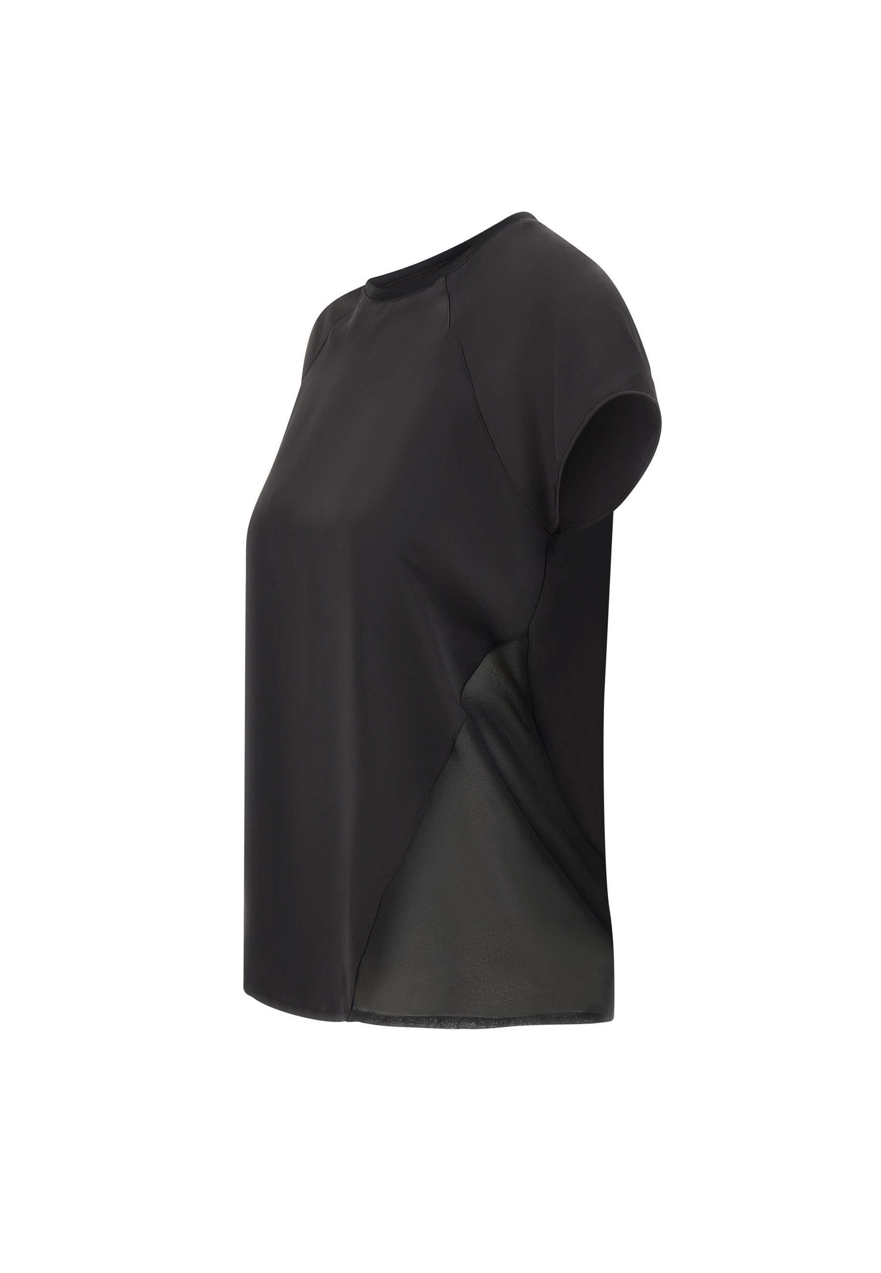 Liu •jo Satin Short-sleeve Top In Black