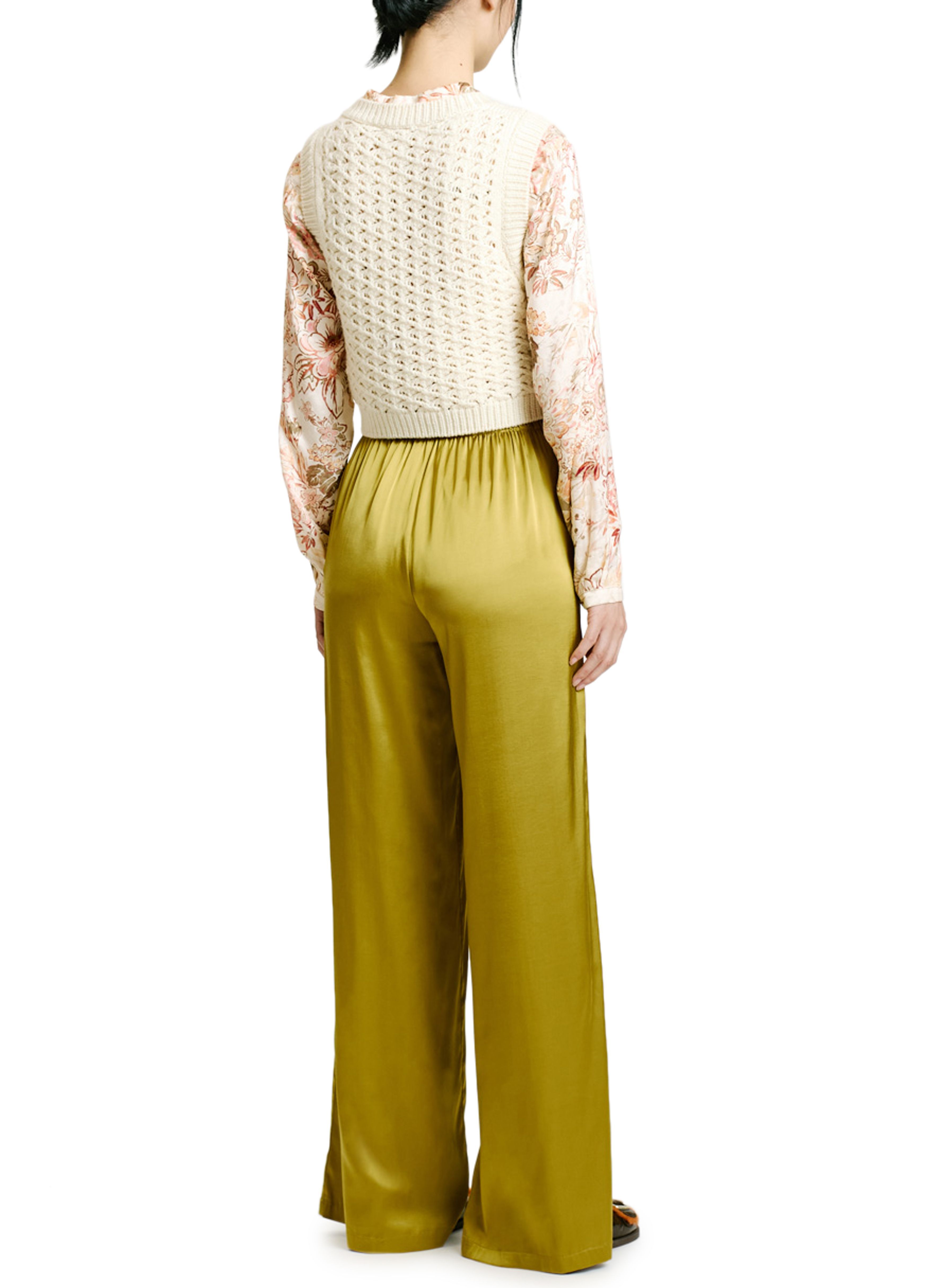 Momoní Haruma Pant In Satin In Brown