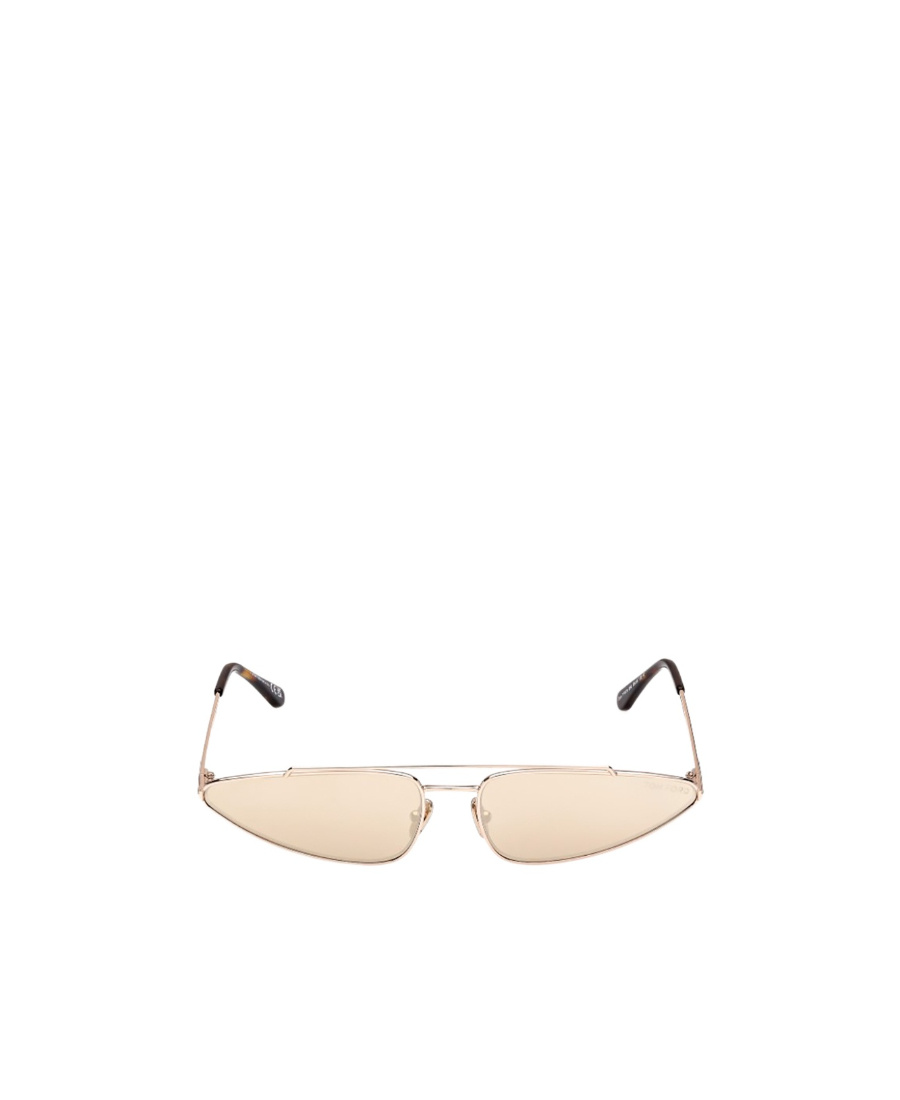 Tom Ford Narrow Metal Cat-eye Sunglasses In Nude