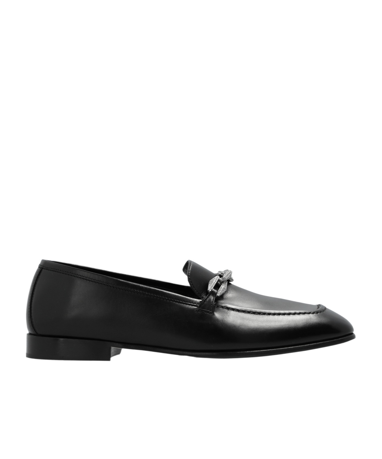 Jimmy Choo Diamond Tilda Crystal-chain Loafers In Black
